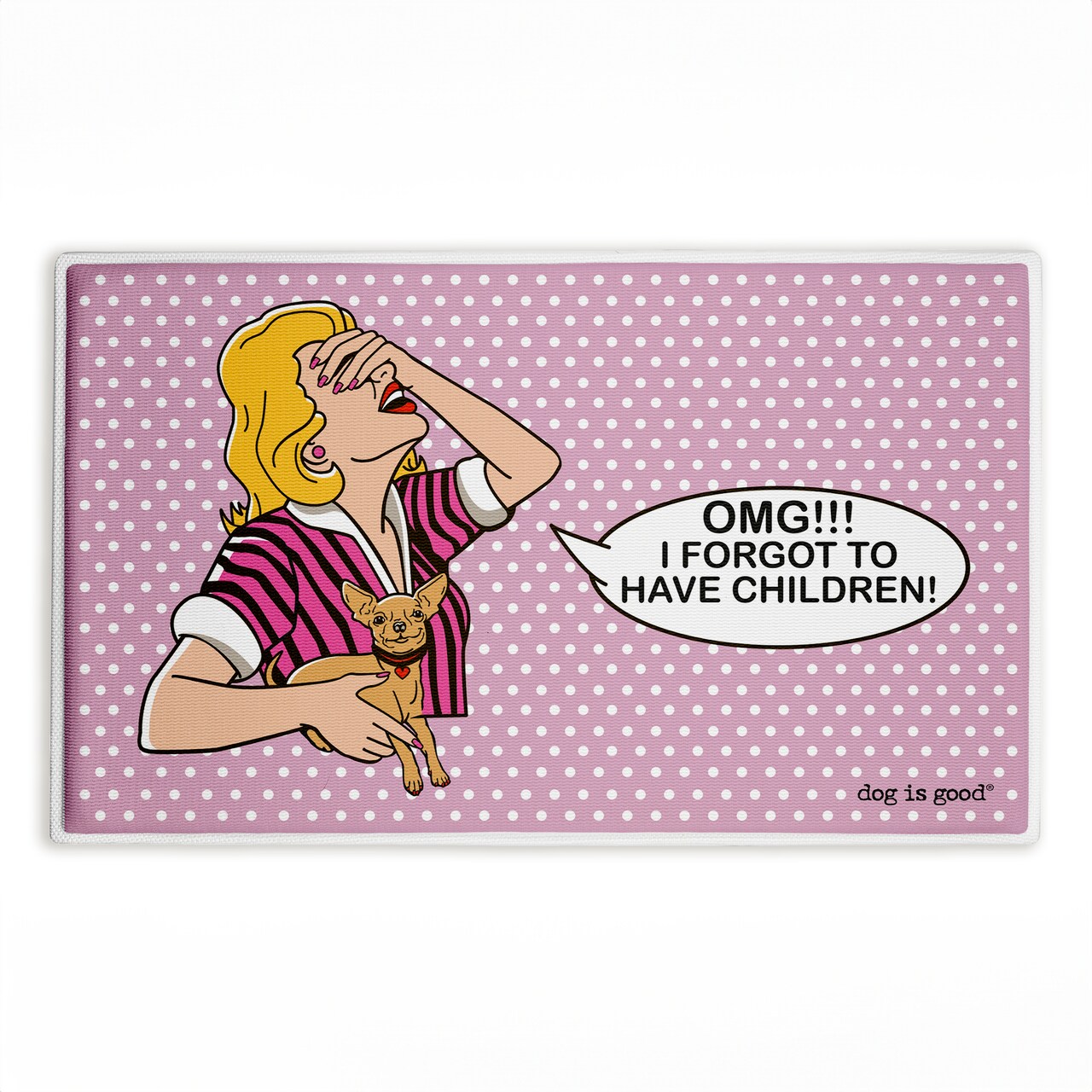 Stupell Industries Cant Live Without Dogs Ergonomic Non Slip Bath Mat Recycled Cushioned, 18"x30"